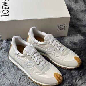 Loewe White Low-Top Sneakers with Gum Accents
